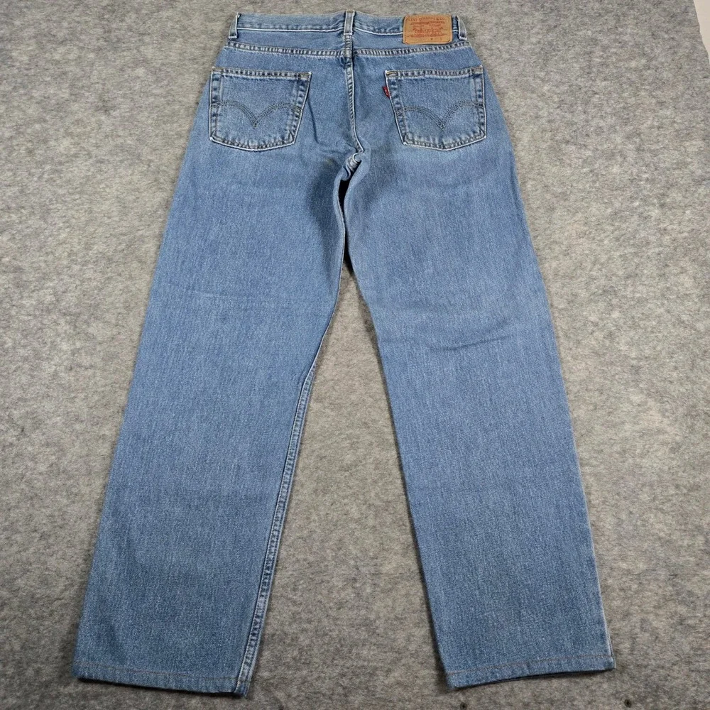 Levis Mens Blue 550 Relaxed Fit Tapered Jeans 30x30